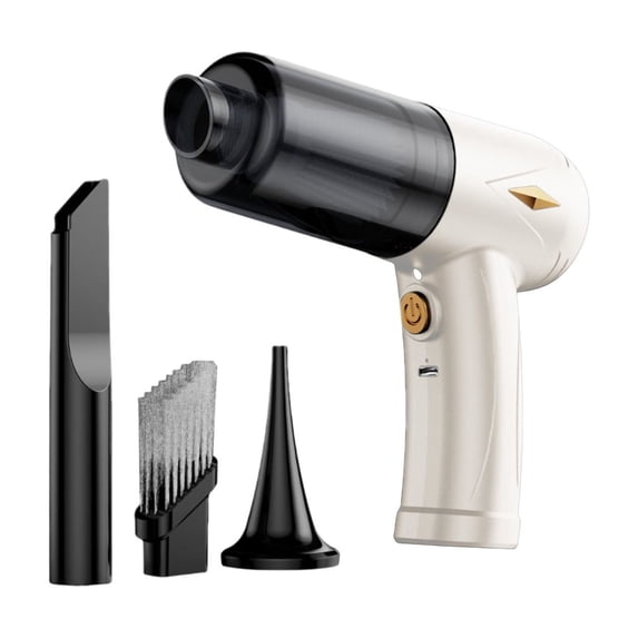 Ovzne Car Vacuum Cleaner With 3-In-1 Suction,Blower Pump,Led Light Turbo Motor For Auto Home