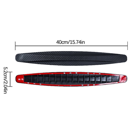 Ovzne Carbon Fiber Car Bumper Guard Scratch-Resistant Anti-Collision Strip with Strong Adhesive