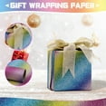 thumbnail image 1 of Ovzne Christmas Colorful Rainbow Wrapping Paper Book Cover Paper Clothing Bag Decoration Gift Wrapping Paper for Birthday, Wedding Shower, Holiday - 38.1 x 20 inches - 1PC, 1 of 8