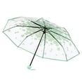 thumbnail image 1 of Ovzne Clear 3-Fold Transparent Umbrella – UV Rain Protection for Beach, Travel Everyday Use, 1 of 4