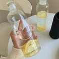 thumbnail image 1 of Ovzne Clear Glass Water Bottle with Time Markers, Motivational Hydration Container for Office and Daily Use, 1 of 6