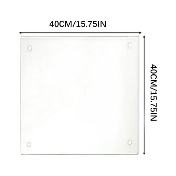 Ovzne Cutting Board for Kitchen Counter Non Slip Clear Cutting Board with Lip Large Acrylic Chopping Board for Countertop Protector Cover Home Restaurant M:40x40CM