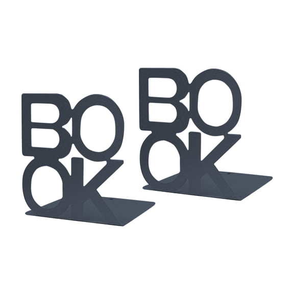 Ovzne Decorative Metal Book Ends – Heavy Duty L-Shaped Supports for Desk, Shelf Bookshelf Organization