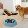 thumbnail image 1 of Ovzne Dog Slow Food Bowl – Anti-Choking Feeder For Small/Medium Dogs, Swirl Flower Pattern To Extend Eating Time, Non-Slip Design, Easy To Clean, 22.2*4.5Cm, 1 of 5