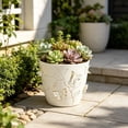 thumbnail image 1 of Ovzne Double Layer Butterfly Pattern Hollow Out Planter Plastic Embossed Flower Pot for Gardening Plants, 1 of 6