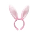 thumbnail image 1 of Ovzne Easter Bunny Ears Headband – Blue Fleece Hair Hoop with Spring Flowers for Holiday Parties, 1 of 6