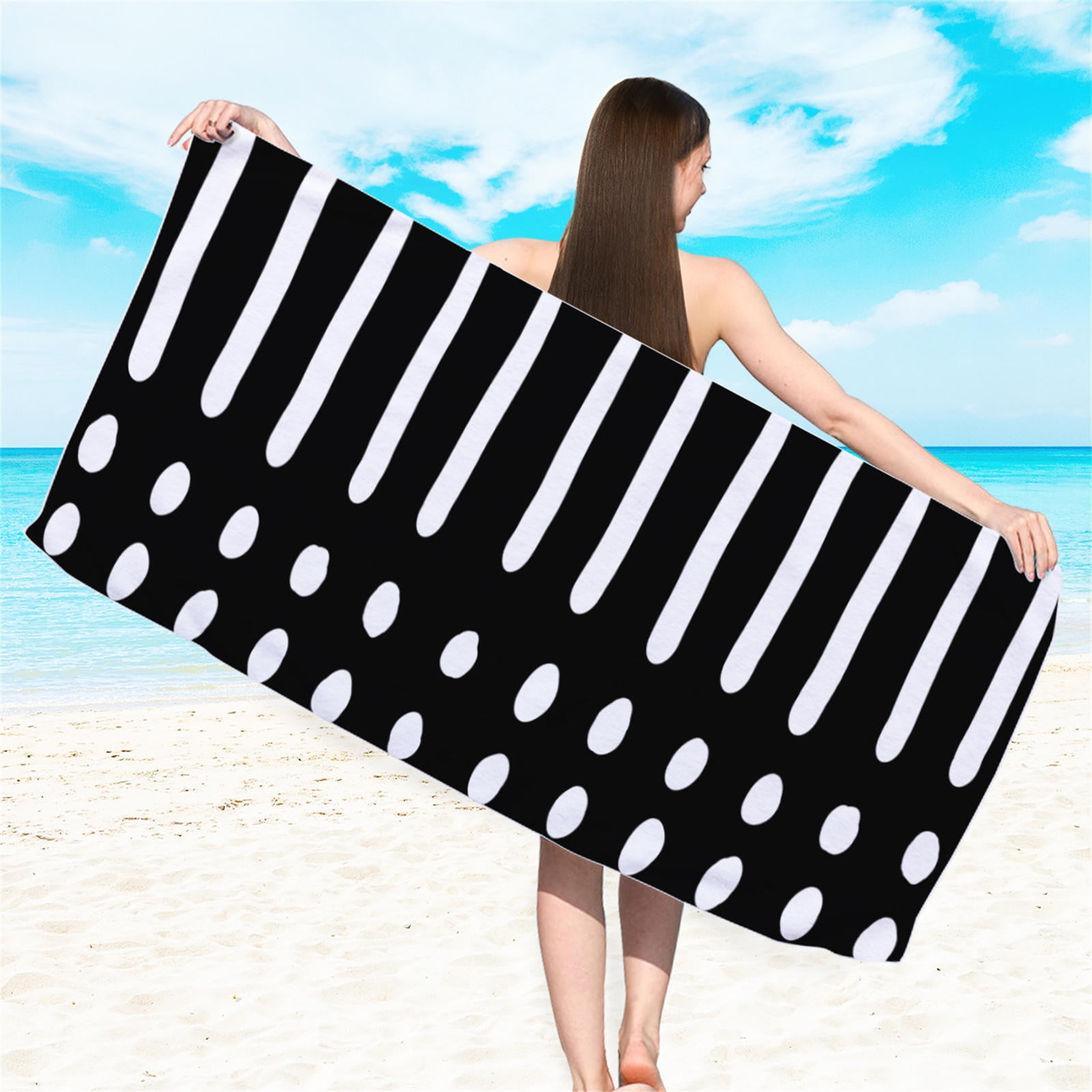 Ovzne Extra Large Doublesided Printed Beach Towels Oversized Clearance, Pool Towels, Bath