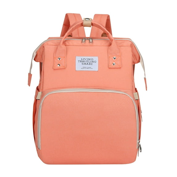 Ovzne Foldable Mummy Wrap Backpack - 42X32X22Cm Nylon Crib Bag, Portable Baby Bassinet With Large Capacity, Thermal Insulation Stroller Straps