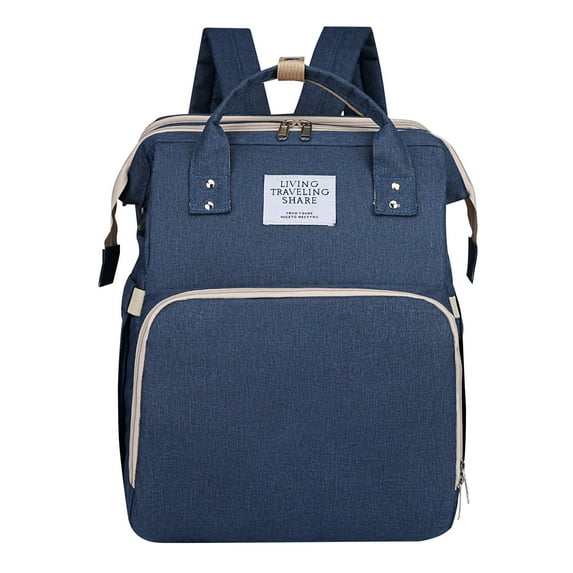 Ovzne Foldable Mummy Wrap Backpack - 42X32X22Cm Nylon Crib Bag, Portable Baby Bassinet With Large Capacity, Thermal Insulation Stroller Straps