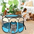 thumbnail image 1 of Ovzne Foldable Octagonal Pet Fence - Scratch-Resistant Cloth Dog Cage Tent For Puppy Delivery Room, 1 of 6