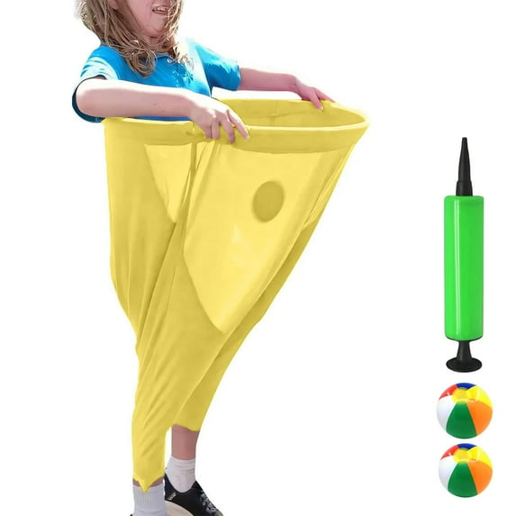 Ovzne Game Set - 1 Pair Freaky Party Pants With 2 Bouncy Balls Inflator, Outdoor Game For Adults, Family Reunions Parties