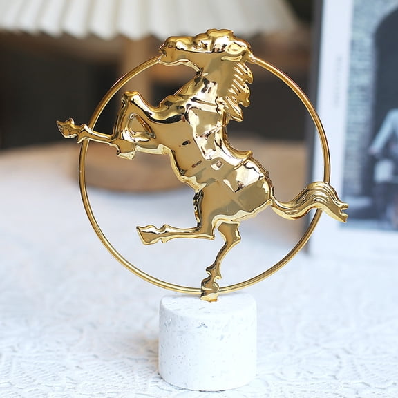 Ovzne Ginkgo Leaf Metal Sculpture – Gold Crystal Ball Base Desk Ornament For Home Office Decor