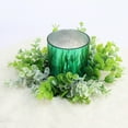thumbnail image 1 of Ovzne Green Plastic Candle Ring, 3-Inch Center Pillar Garland For Holiday, Winter Wedding Table, 1 of 4