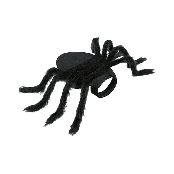 Ovzne Halloween Dog Spider Costume - Funny Small Dog Transformation Outfit, Realistic Spider Design With 8 Legs, Soft Wool Material, Chest Adjustable, 1 Piece