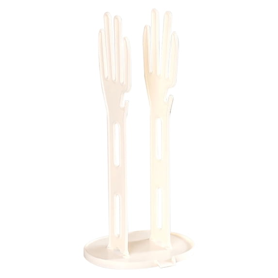 Ovzne Hand-Shaped Household Glove Storage Drying Rack - Removable Suction Cup Design For Kitchen/Bathroom, Drainage Function To Keep Gloves Dry