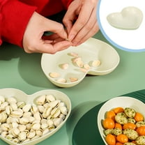 Ovzne Heart Plates – 5.91X5.51X1.18In, Impregnable Plastic Dinner Plates, Dishwasher Microwave Safe, Reusable Lightweight For Kitchen, Camping, Or Daily Use