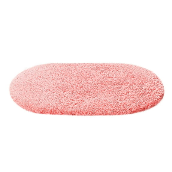 Ovzne Household Oval Floor Mat - 15.7*23.6In (40*60Cm) Microfiber Foam Carpet, Absorbent Non-Slip Mat For Living Room, Entryway, Bedroom Bathroom