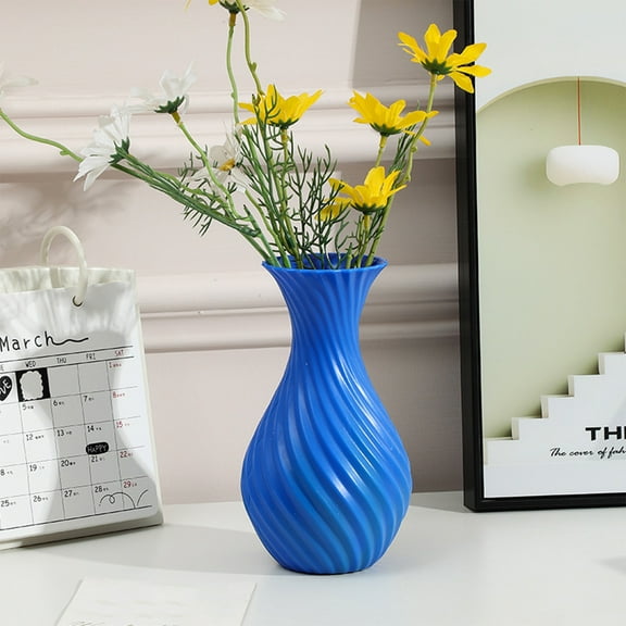 Ovzne Hydroponic Vase – Imitation Ceramic Plastic Flower Vase With Water Storage