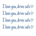 thumbnail image 1 of Ovzne "I Love You Drive Safe" Heart-Shaped Rearview Mirror Stickers (4Pcs), 1 of 1