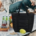 thumbnail image 1 of Ovzne Insulated Picnic Cooler Bag - 20.87X13.78X9.84 Inches (53X35X25Cm, 39L Capacity), Black Polyester Cloth, Waterproof Lining, 0.77Lb, Ideal For Camping, 1 of 6