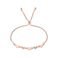 thumbnail image 1 of Ovzne Korean Version Women's Heart-Shaped Jewelry - European American Style Adjustable Bracelet with Diamonds, Stylish Hand Accessory Set, 1 of 8