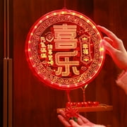 Ovzne LED Lunar New Year Chinese Knot Hanging Decor With Light LED Light Up Chinese Spring Festival Ornament For Home Wall Door Window Spring Festival Decorations