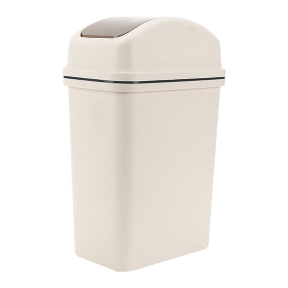 Ovzne Large Capacity Plastic Garbage Cans for Home - Suitable for Kitchen and Living Room, With Thickened Seams and Easy-to-Open Shaking Lid(Length:9.3",Width:6.2",Height:12.7")