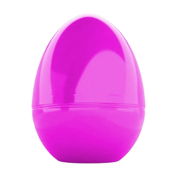 Ovzne Large Plastic Easter Egg – 12cm Twisted-Open Decorative Fillable Toy in Assorted Bright Colors