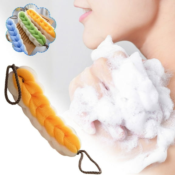 Ovzne Large Super Soft Shower Flower – 30X8Cm Thickened Shower Strip, Pull-Back Design For Back Cleaning