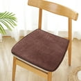 thumbnail image 1 of Ovzne Memory Foam Chair Cushions, Comfortable Pads for Dining Room, Kitchen Table, Office Chairs, Stay in Place Backing, Comfortable Microfiber Seat Pad Cushion Brown, 1 of 6