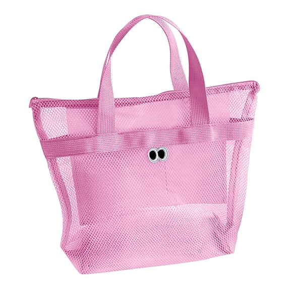 Ovzne Mesh Beach Bag – Lightweight Foldable Travel Tote with Pocket for Pool, Gym Shopping