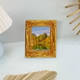 thumbnail image 1 of Ovzne Mini House Photo Frame Storage Rack - 6*5CM Antique Resin Photo Frame with Carved Decorations, Retro Style Small Photo Frame for Decoration Gifting, 1 of 4