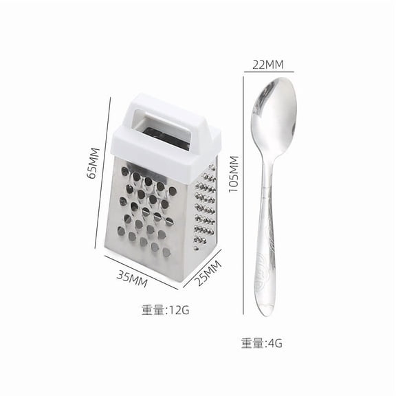Ovzne Mini Stainless Steel Cheese Grater – Compact 4-In-1 Handheld Grater With Ergonomic Handle