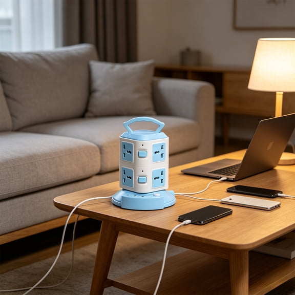 Ovzne Multi Plug Power Strip with Long Extension Cord, USB Charging Station for Home Office Dorm
