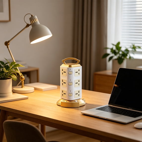 Ovzne Multi Plug Power Strip with Long Extension Cord, USB Charging Station for Home Office Dorm
