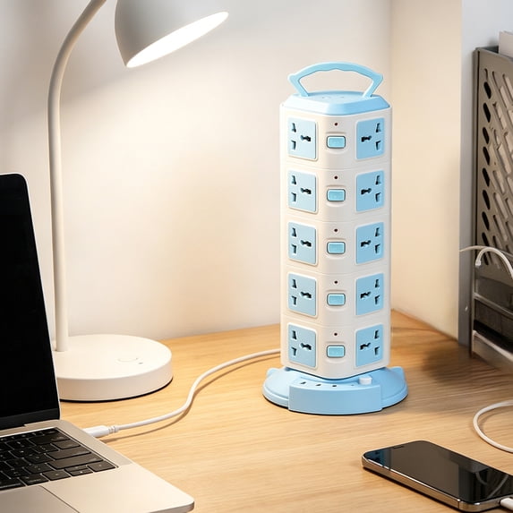 Ovzne Multi Plug Power Strip with Long Extension Cord, USB Charging Station for Home Office Dorm