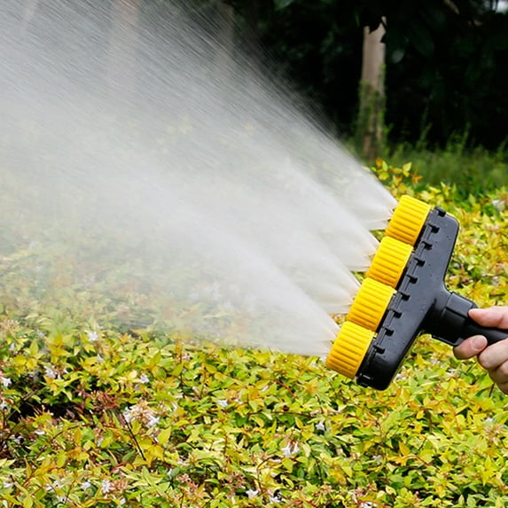 Ovzne Multi-Spraying Porous Sprayer Nozzle - 4 Adjustable Modes (1'-1.2'-1.5') For Garden, Vegetable Watering, 27.5X27.5Cm/10.83X10.83In Black Plastic Sprinkler