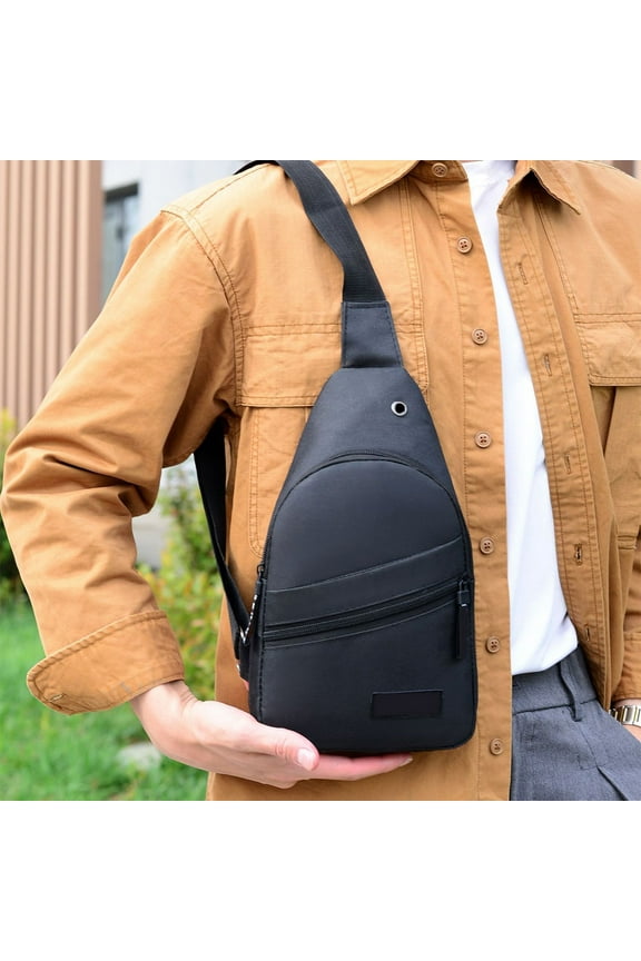 Multifunctional Chest Bag - 30X17X5Cm, Oxford Cloth Material, Mini Messenger Bag For Outdoor Travel, Commuting, Ideal For Holding Mobile Phones, Keys And More