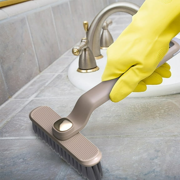Ovzne Multifunctional Rotating Crevice Cleaning Brush - 2-In-1 Bathroom Tile Floor Brush With Soft Bristles, No Dead Corner Design For Gaps, Sofas, Cars More