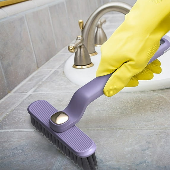 Ovzne Multifunctional Rotating Crevice Cleaning Brush - 2-In-1 Bathroom Tile Floor Brush With Soft Bristles, No Dead Corner Design For Gaps, Sofas, Cars More