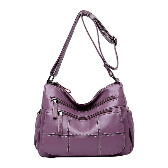 Ovzne New One-Shoulder Crossbody Bag - Large Capacity Leather Women's Bag With Multi Compartments, Stylish Handbag Shoulder Bag For Daily Use, Dating Travel