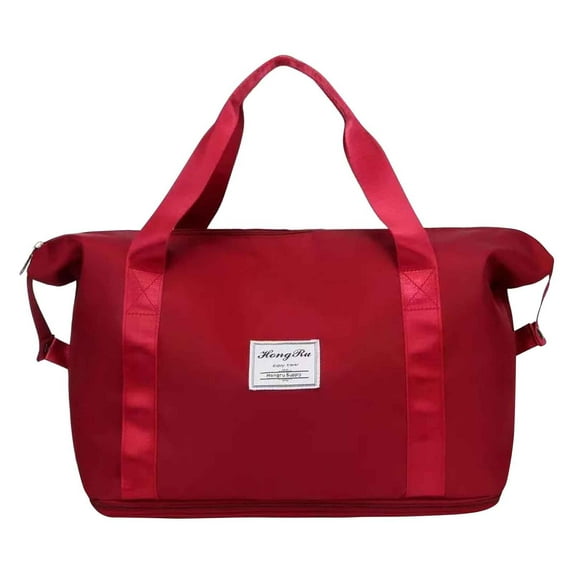 Ovzne New Shoulder Crossbody Bag, Large Capacity Nylon Cloth Travel Bag with Multiple Compartments, Wet and Dry Separation, Foldable Design for Space-Saving