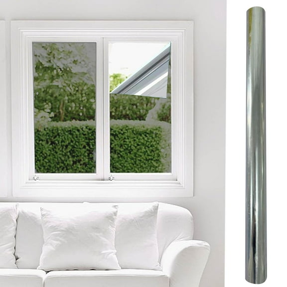 Ovzne One Way Reflective Window Film - Sun Blocking Heat Control Static Cling Film