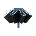 thumbnail image 1 of Ovzne Opposite Direction Folding Umbrella Reflective Stripe Windproof Fully Automatic Compact 10 Rib Travel Umbrella Diameter Blue, 1 of 8