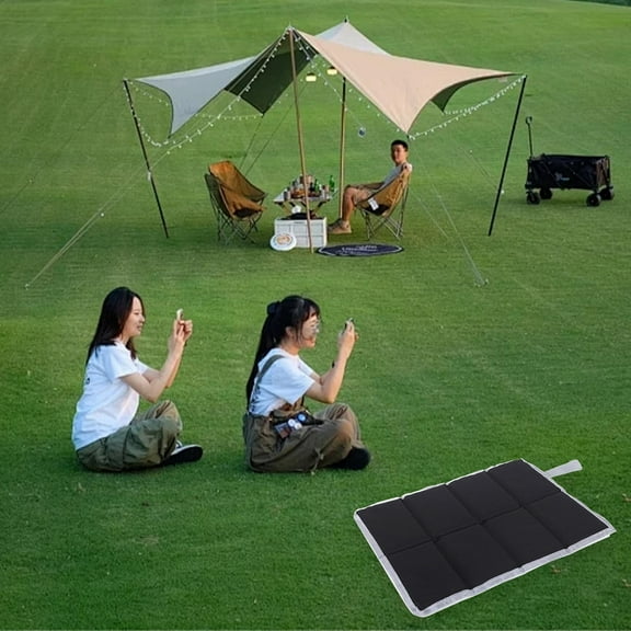 Ovzne Outdoor Foldable Seat Cushion - 15.75X11.61In, Polyester Material, Portable Picnic Park Seating Pad With Organizer Pouch