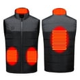 thumbnail image 1 of Ovzne Outdoor Heated Vest For Riding, Skiing Fishing - Winter Warm Clothing With 4 Heating Areas, Polyester Fabric, Hooded, Usb Charging Via Power Bank, Fashion Plain Design, 1 of 1
