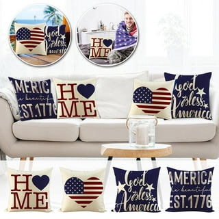 Stars and Stripes Cushion 4x4 5x5 6x6 7x7 8x8  Patriotic throw pillows,  Patriotic pillow, Machine embroidery