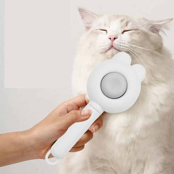 Ovzne Pet Comb 19.58.14Cm/7.683.191.57In - Stainless Steel Needle Grooming Tool, Portable One-Click Self-Cleaning Brush For Hair Removal, Blue (5 Colors Available)