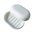 thumbnail image 1 of Ovzne Plastic Soap Box - 11X7Cm Bathroom Shower Soap Tray With Cover, Portable For Home Travel, 1 of 1