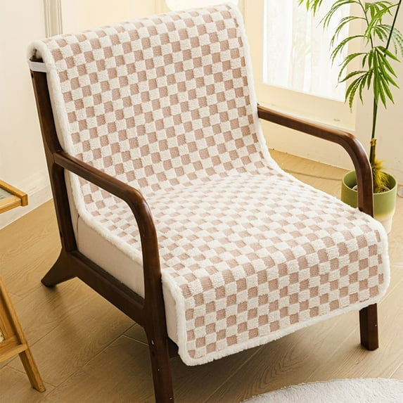 Ovzne Plush Office Recliner Cushion - Integrated Seat Backrest Non-Slip Mat For Chairs,Stools Sofas